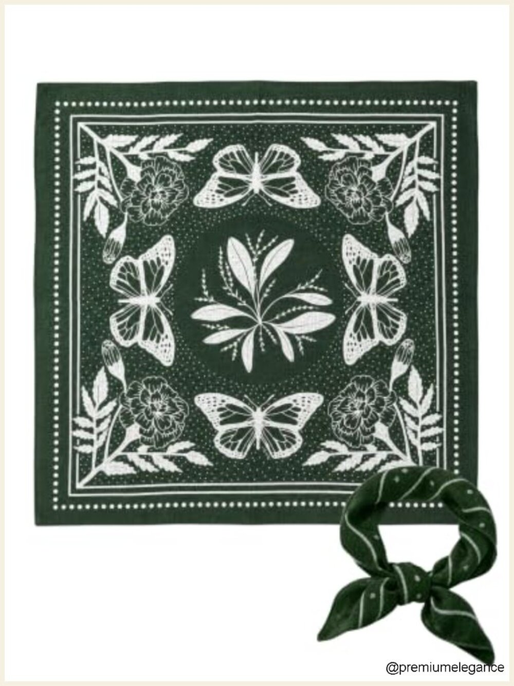 Chiffon Square Bandana Head Scarf for Women - Floral Hair Kerchief Neck Wrap